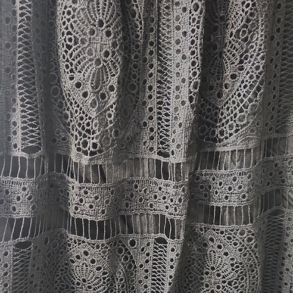 Polagram Black Lace Overlay Midi Dress  - Medium - Picture 7 of 8